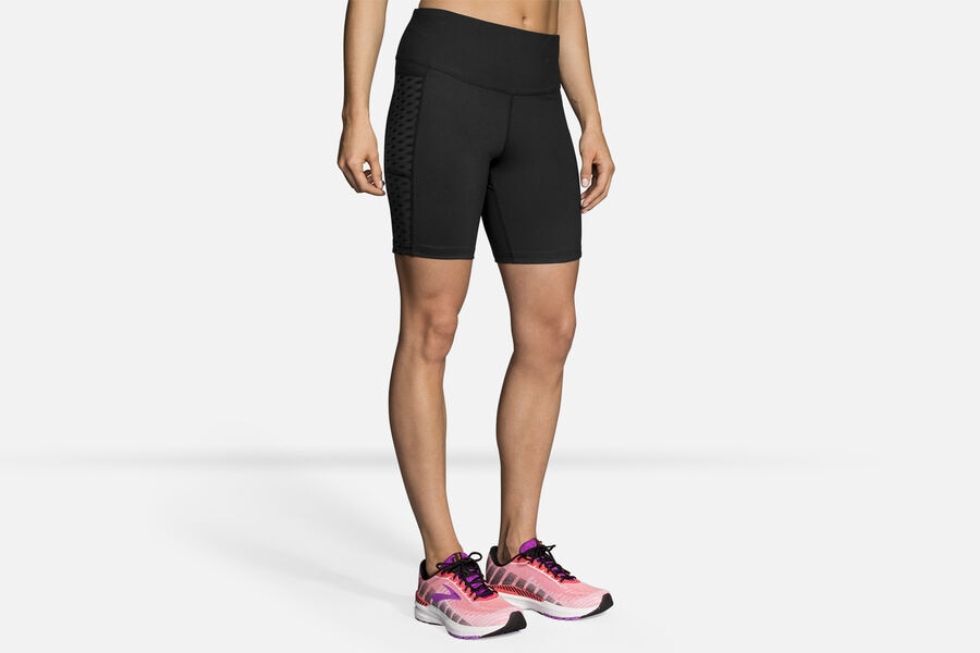 Brooks Women's Greenlight 7" Tight Bottoms Black ( DEQCH7928 )